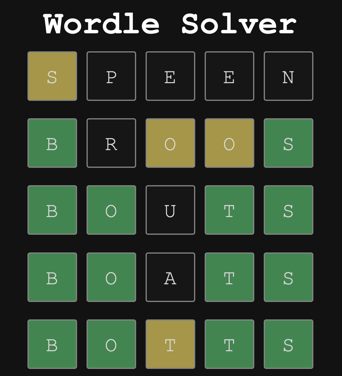 Wordle Solver